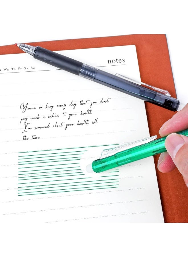 12 قلم جل قابل للمسح وقابل للسحب، يجعل الأخطاء تختفي، مقبض مريح، للرسم والكتابة والتخطيط واللوازم المدرسية والمكتبية، رأس دقيق 0.7 مم - Image 5