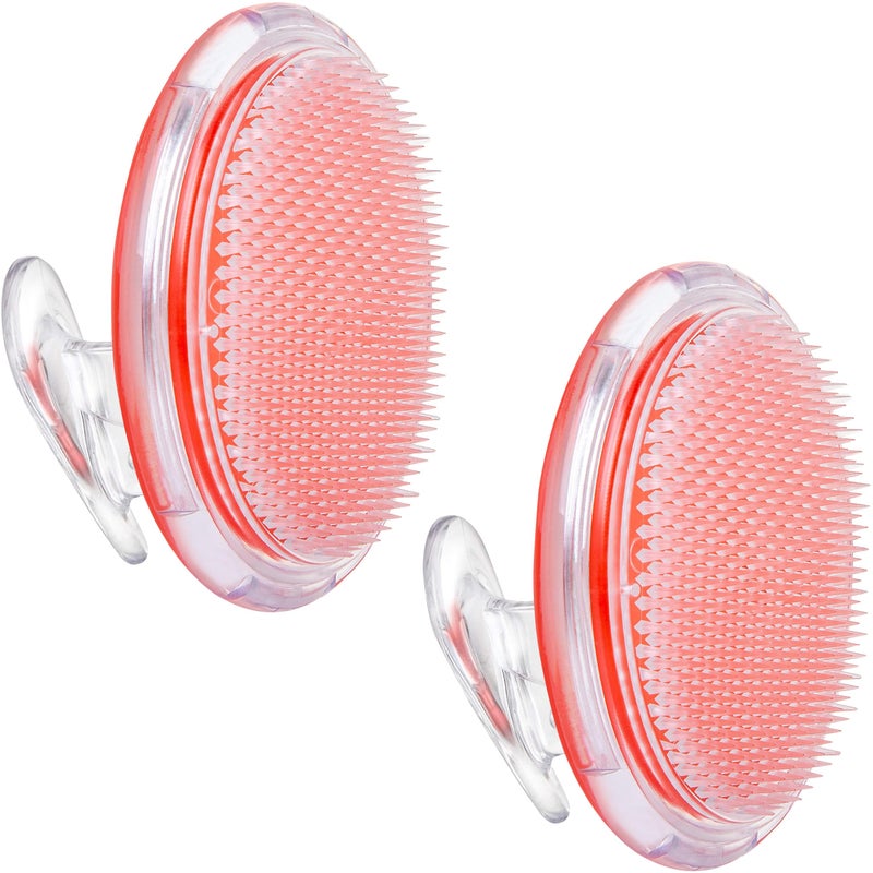 Dylonic 2-Pack Exfoliating Body Scrubber by Dylonic - Ingrown Hair & Razor Bump Solution - Silicone Back Scrubber - 4x3 Inch - Pre-Shave Body Exfoliator - Unisex Shower Essential - Orange - Image 1