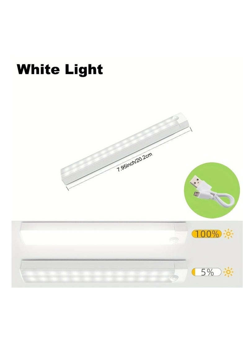 Light Up Your Home With 1pc Motion Sensor Cabinet Light - USB Rechargeable & Battery Powered!