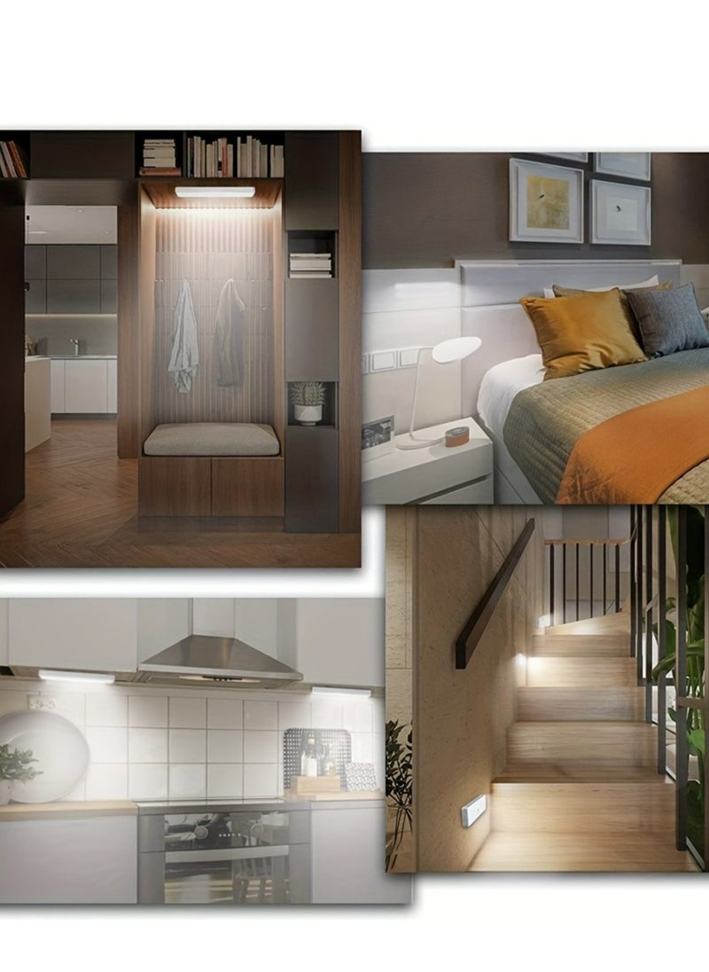 Light Up Your Home With 1pc Motion Sensor Cabinet Light - USB Rechargeable & Battery Powered!