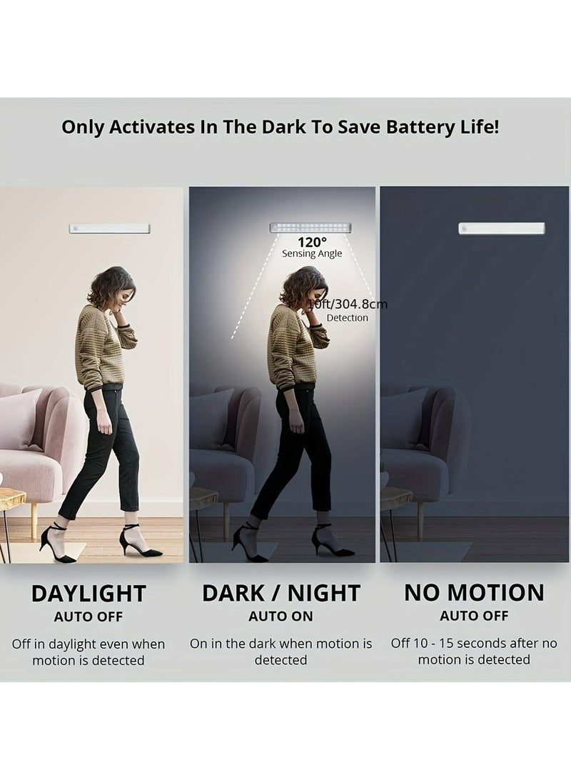 Light Up Your Home With 1pc Motion Sensor Cabinet Light - USB Rechargeable & Battery Powered!