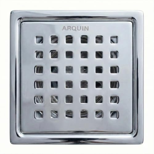 Arquin Bathroom Floor Drainer 5x5 Inch | Square Shower Floor Drain Channel | 304 Stainless Steel | Square Cut Drain Jali with Cockroach Trap Matt Finish | Kitchen Waste Water Drain Jali 1MM - Image 5