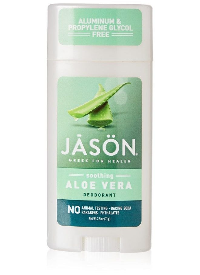 Jason Jason Aluminum Free Deodorant Stick, Soothing Aloe Vera, 2.5 Oz (Packaging May Vary)  - Image 1