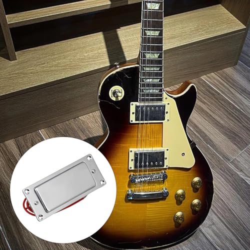 Lovermusic 92x37mm Silver Mini Double Coil Humbucker Electric Guitar Pickup Closed Guitar Accessories - Image 5