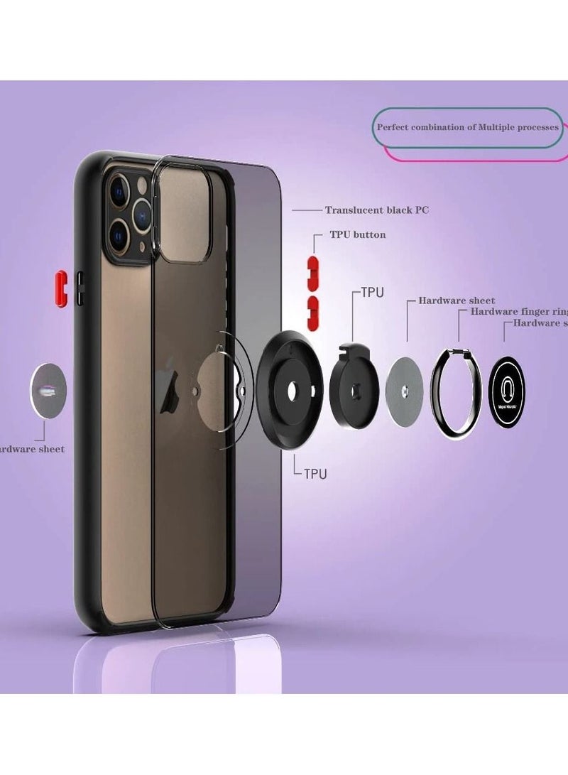 Iphone 12 Pro Max Case, Military Grade Heavy Duty Protection Phone Case Drop Tested Cover with Magnetic Ring Kickstand for Iphone 12 Pro Max Green - Image 3