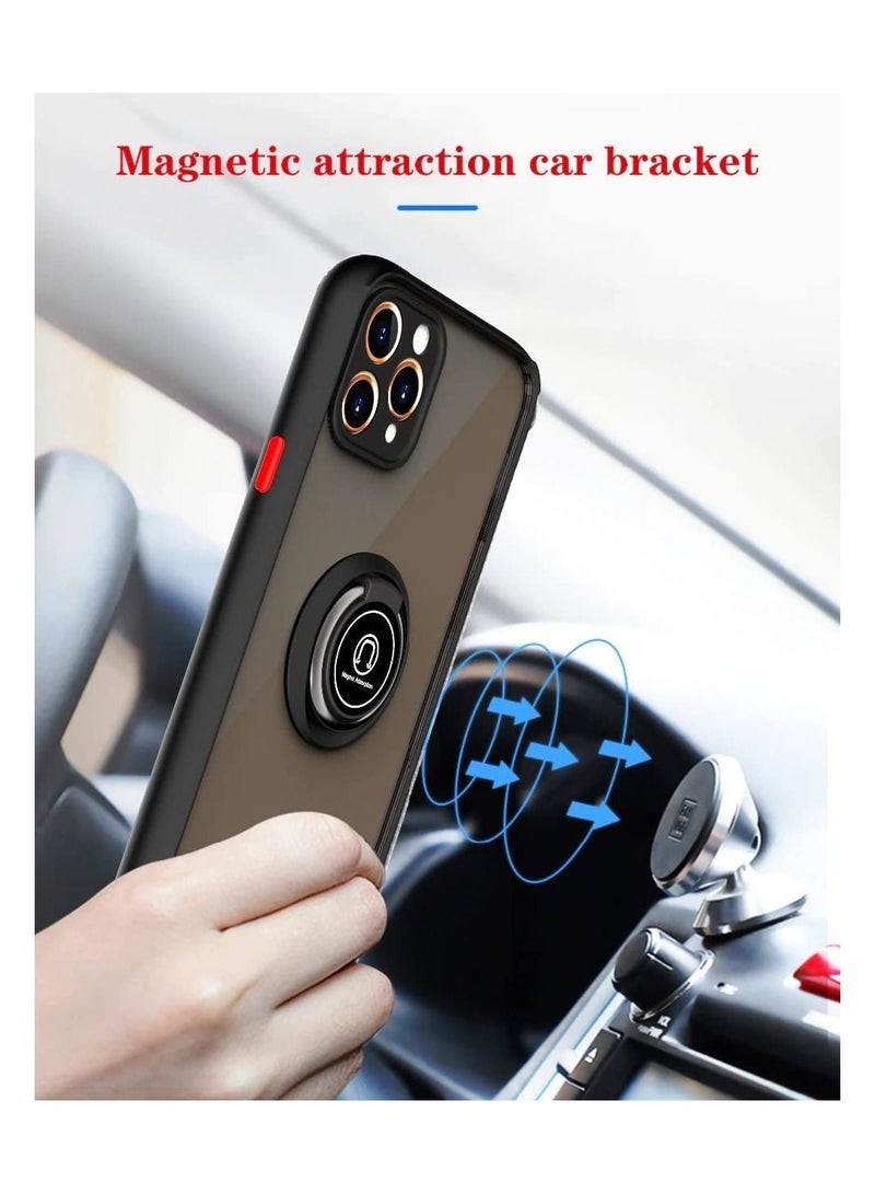 Iphone 12 Pro Max Case, Military Grade Heavy Duty Protection Phone Case Drop Tested Cover with Magnetic Ring Kickstand for Iphone 12 Pro Max Green - Image 2