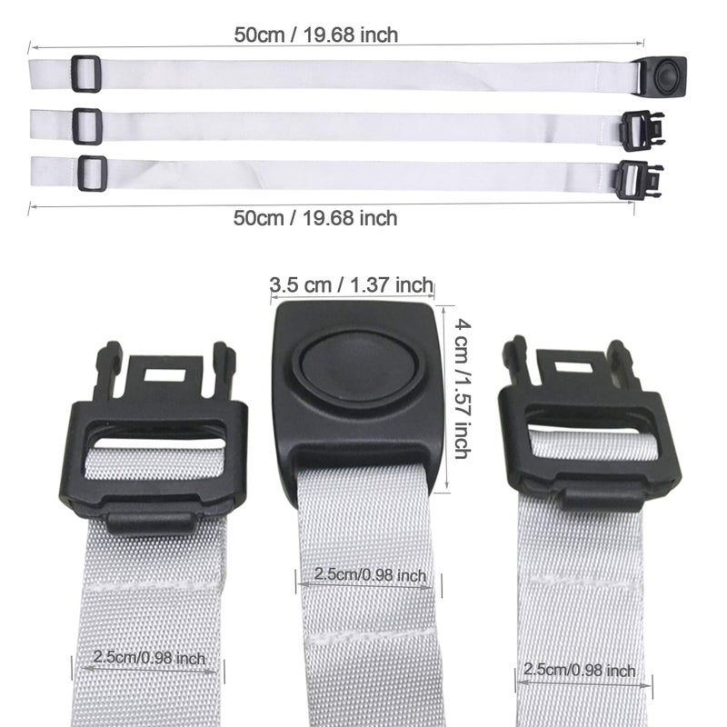 ZARPMA High Chair Straps, 3 Point Harness Straps Belt for Child Kid Chair Strap for IKEA Antilop High Chair (Grey) - Image 2