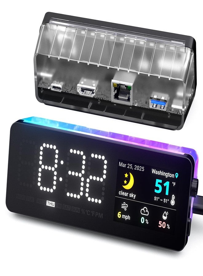 LTC Laptop Docking Station, 7-in-1 USB C Hub with Screen, Multiple Built-in Apps, Multiport Adapter with HDMI 4K@60Hz, 90W Power Delivery, USBC & USBA Data Ports, Dongle for MacBook, Dell, and More - Image 1