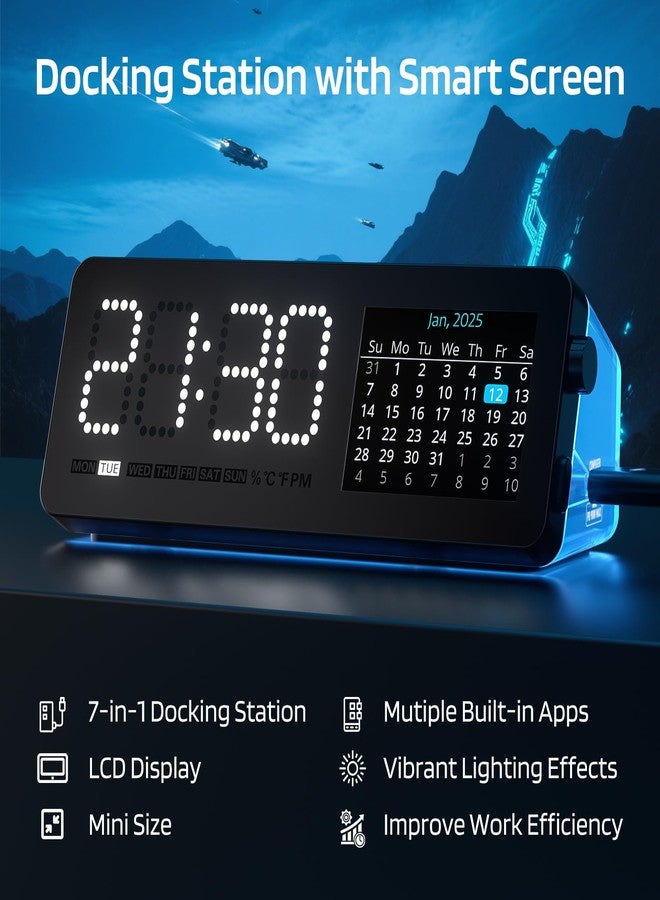 LTC Laptop Docking Station, 7-in-1 USB C Hub with Screen, Multiple Built-in Apps, Multiport Adapter with HDMI 4K@60Hz, 90W Power Delivery, USBC & USBA Data Ports, Dongle for MacBook, Dell, and More - Image 3