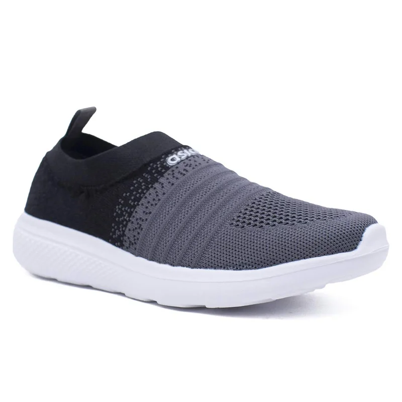 أسيان Grey Slip-On Sports Shoes for Women