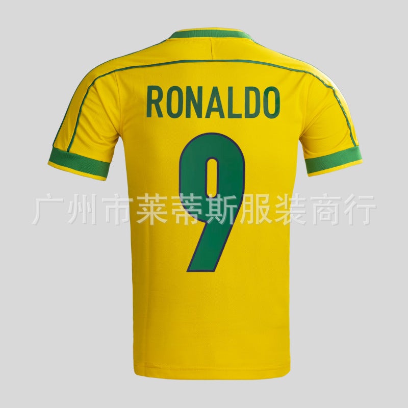 Generic 1998 Retro Soccer Jersey No.6 Kaka No.9 Ronaldo No. 9 luo niduo 
