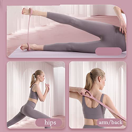 Kvittra Figure 8 Resistance Band with Yoga Ring, Arm Back Shoulder Exercise Elastic Rope Stretch Fitness Band, Foot, Leg, Hand Stretcher, Arm Exerciser for Yoga Pilates Stretching Physical Therapy - Image 2