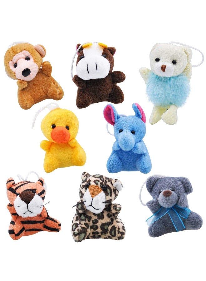JOYIN 24 Pack Mini Animal Plush Toy Assortment (24 Units 3" Each), Animals Keychain Decoration for Kids, Small Stuffed Animal Bulk for Kids, Carnival Prizes, School Gifts, Valentine's Day Party Favors - Image 3