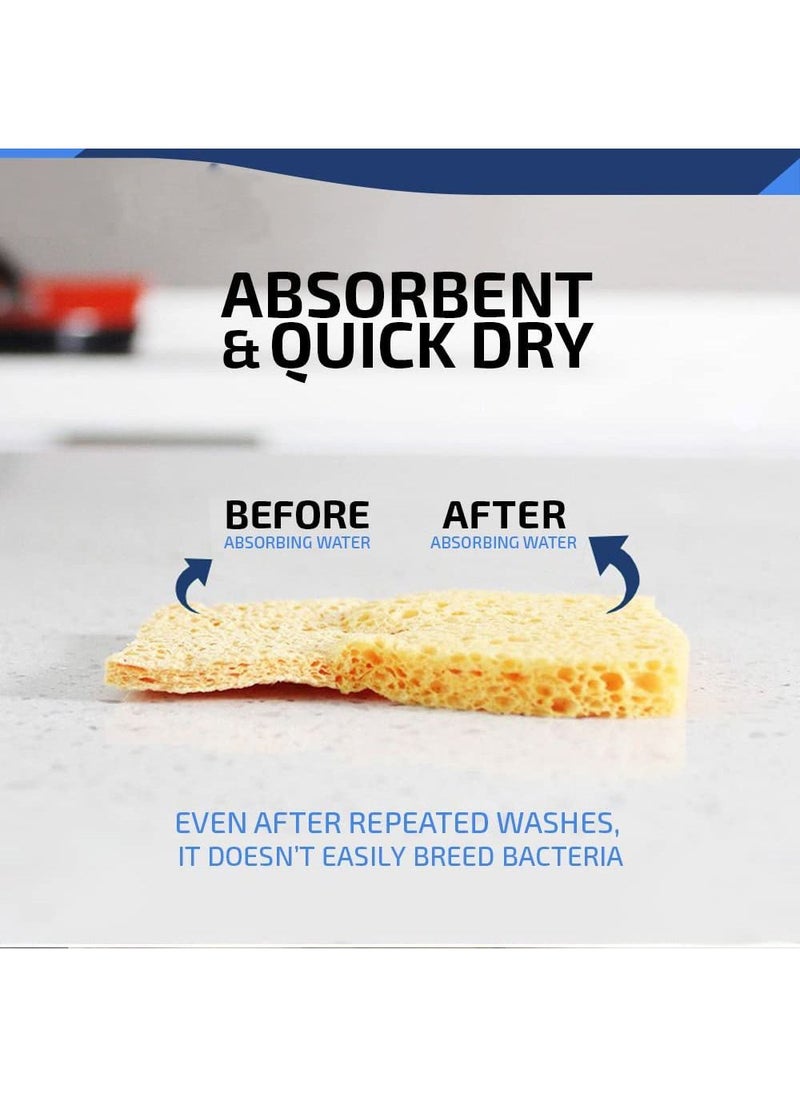 Arabest - Multipurpose Kitchen Scrub Sponge Non-Scratch - 4 Pack Reusable Double Sided Scrub Sponge - Easily Cleans All Surfaces For Dish Pots Pans Dishware Nonstick Cookware Countertops - Image 1