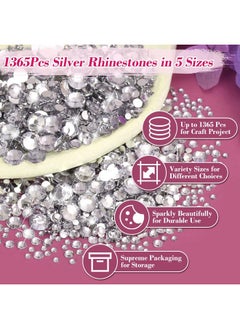 2×130Ml B7000 Rhinestone Clear Jewelry Adhesive Glue With Precision Tip And 1365Pcs Charm Rhinestones Flatback Gem For Craft, Fabric Glue With Tools For Jewelry Making Clothes Elastic String - pzsku/Z77D203AB406F6A1837C2Z/45/_/1734348144/9c8c1a13-f8d8-4653-b474-b0f8dfc80ea1