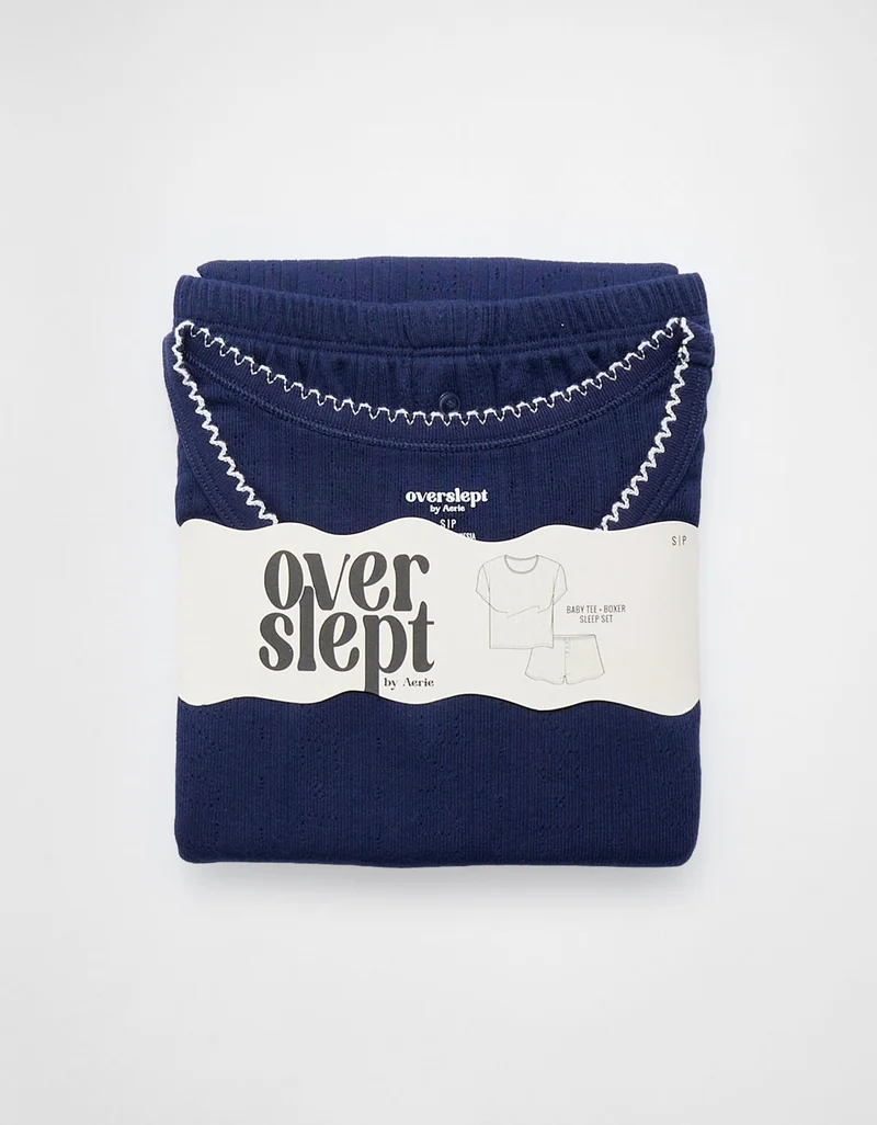 Aerie  OVERSLEPT by Aerie Pointelle Pajama Set for Women | Best Price UAE