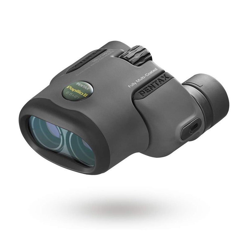 Pentax Papilio II 6.5x21 Binoculars (Gray) suitable for watching objects both close-up and far away - Image 1