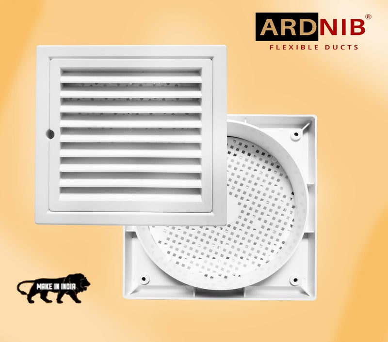 Ardnib 6 Inch Vent Cover/Ventilation Vent Cover/Chimney Pipe outer Vent Cover/Used for Anti Cockroach, Lizards, Insects, 150 mm Exhaust Fan Cap Chimney Pipe Cowl (ABS WHITE, 6 INCH) - Image 2
