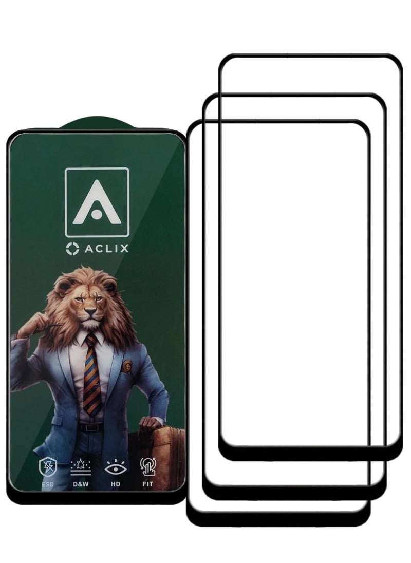 ACLIX 3 Pieces Antistatic ESD Dustproof Premium Quality High Definition Tempered Glass Screen Protector Designed For Oppo Reno8 Pro - Image 1
