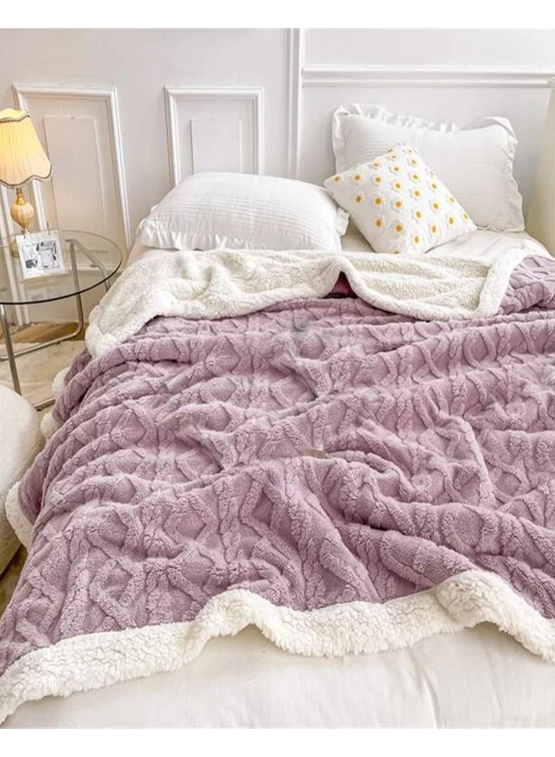 DubaiGallery طقم سرير دب تيدي، طقم لحاف ميكروفايبر، غطاء لحاف ثلاثي الأبعاد من الفرو لخريف وشتاء، غطاء لحاف وبطانية للاستخدام المزدوج، للأم، الصديق، الابنة، الزميلة - Image 2