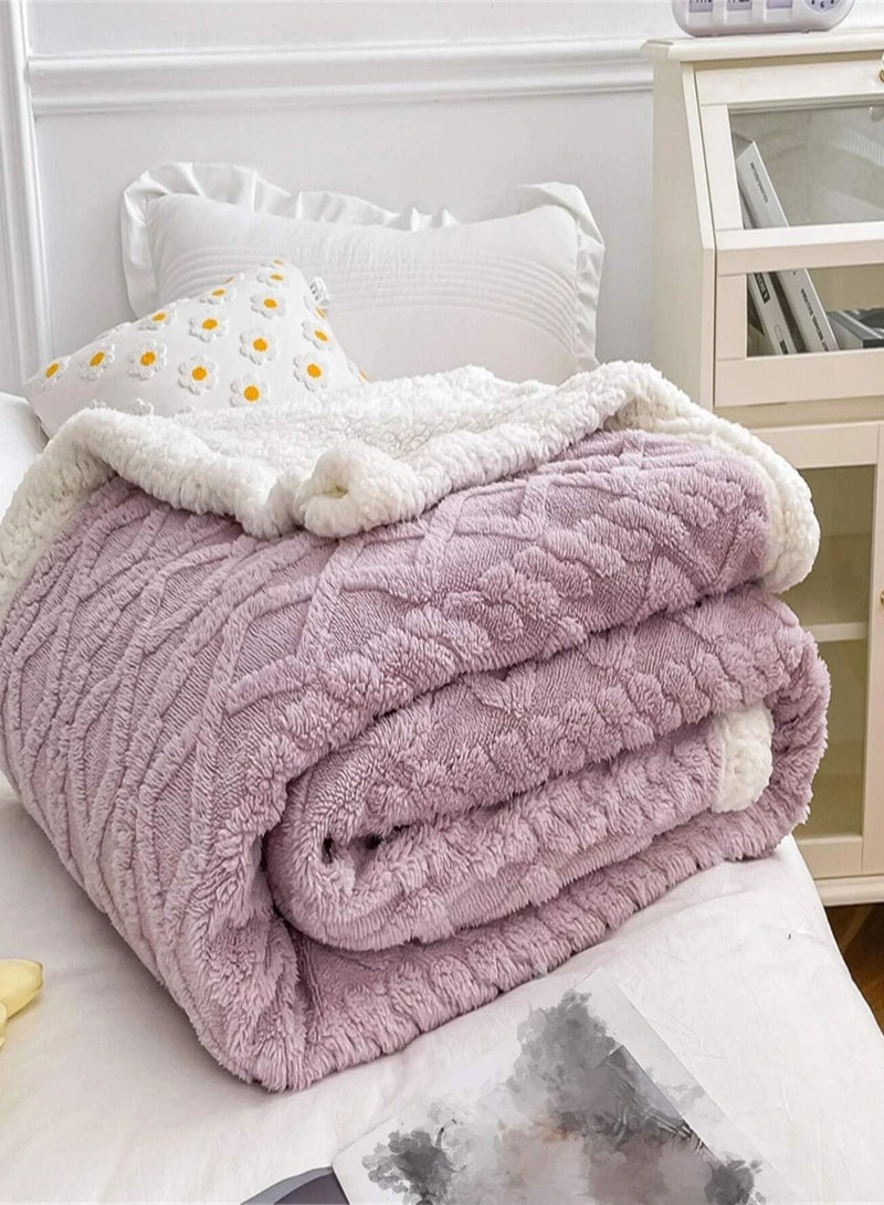 DubaiGallery طقم سرير دب تيدي، طقم لحاف ميكروفايبر، غطاء لحاف ثلاثي الأبعاد من الفرو لخريف وشتاء، غطاء لحاف وبطانية للاستخدام المزدوج، للأم، الصديق، الابنة، الزميلة - Image 4