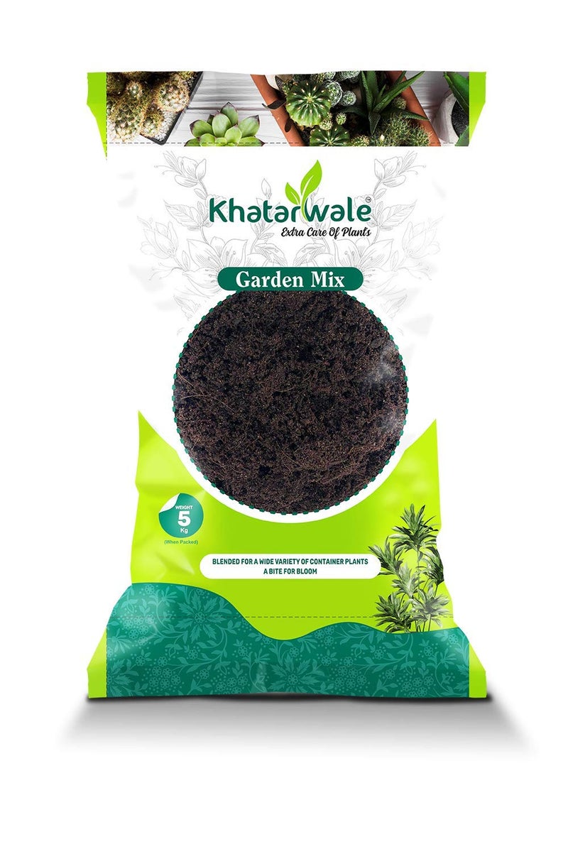 Khatarwale خليط سماد عضوي ختاروال 5 كجم جاهز للاستخدام و500 جرام من الفيرميكوليت العضوي للنباتات الداخلية والخارجية - Image 2