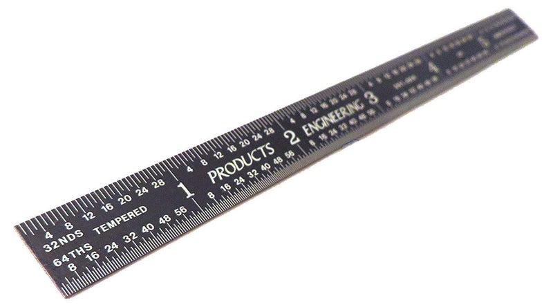 PEC TOOLS 5R Flexible Machinist Ruler with Markings - 6 Inches, Black Chrome - Image 3