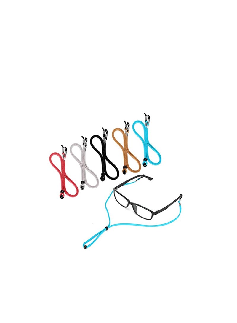 Barakah Leather Eyeglass Straps, Adjustable Eyewear Retainers, Non-slip Eyeglass Chains Lanyard, Sport Sunglass Retainer Holder Strap for Men Women Kids - Image 1