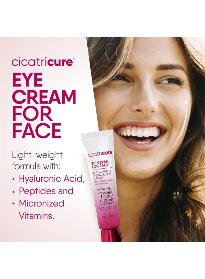 CICATRICURE Icatricure Eye Antiwrinkle Cream For Face With Peptides And Micronized Vitamins For Fine Lines & Wrinkles Dark Circles And Eyes Bags ; Long Lasting Hydration Oilfree 1 Oz - Image 4