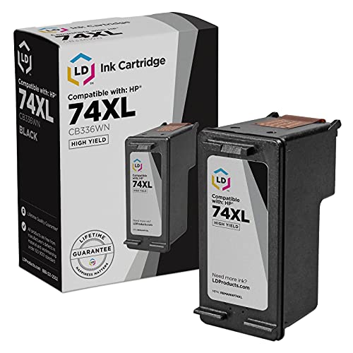 LD Remanufactured Ink Cartridge Replacement for HP 74XL CB336WN High Yield (Black) Compatible with HP D4260 D4360 D4363 D4368 D4280 D4263 D4268 J5725 J5730 J5735 J5738 J5740 J5750 J5780 J5783 - Image 1