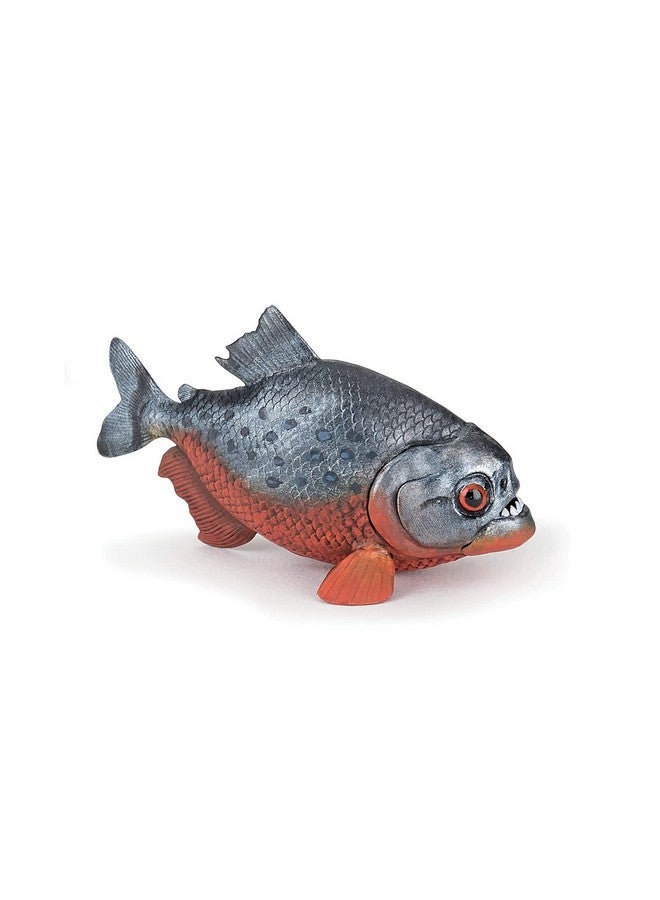 Papo - Piranha Figurine - 3 Years Old - Freshwater Animals - Educational Toy for Wild Fish - Realistic Hand-Painted Figurine - 6.6 x 3.2 x 4 cm - Fun Gift idea for Children - Piranha Toy - Image 1