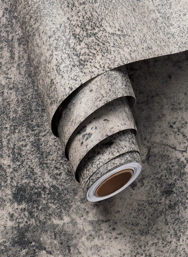 FunStick 15.7"x472" Stained Grey Concrete Peel and Stick Wallpaper Removable Gray 3D Faux Concrete Contact Paper for Walls Countertops Cement Self Adhesive Wall Paper Sticker for Bedroom Renters Vinyl - Image 5