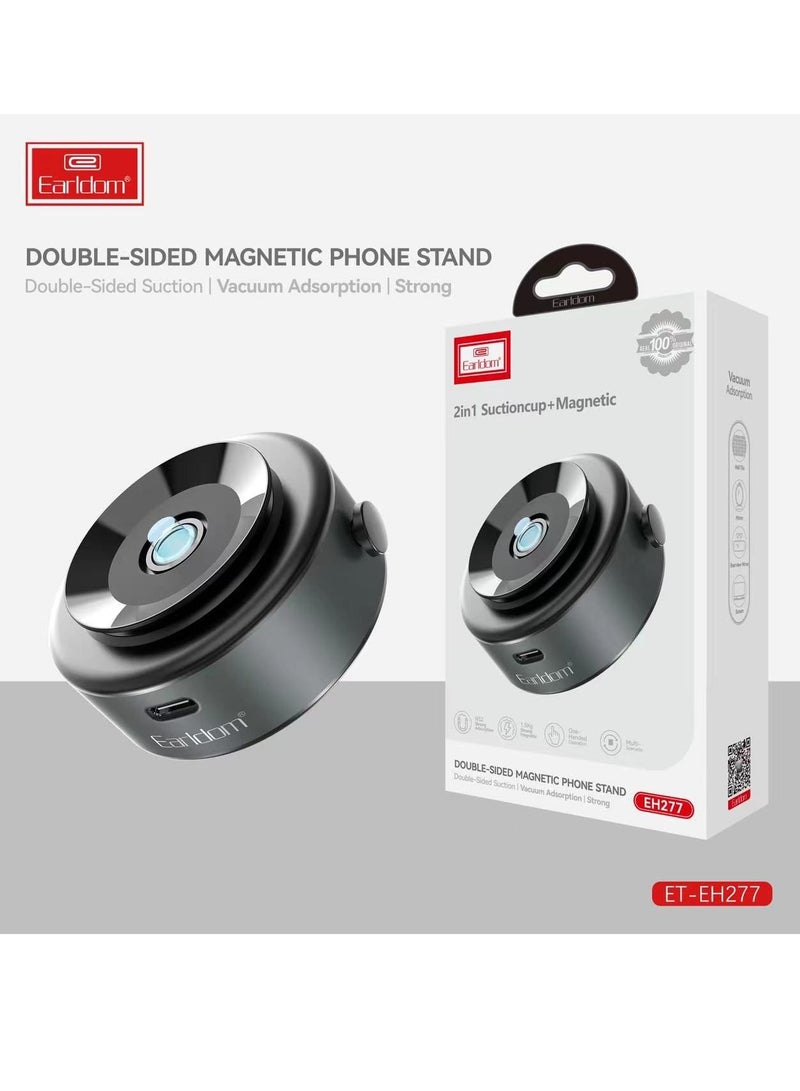Earldom Double-Sided Phone Holder Innovative Dual Suction Cup and Magnetic Design  Car Suction Cup Holder Et-EH277 - Image 1