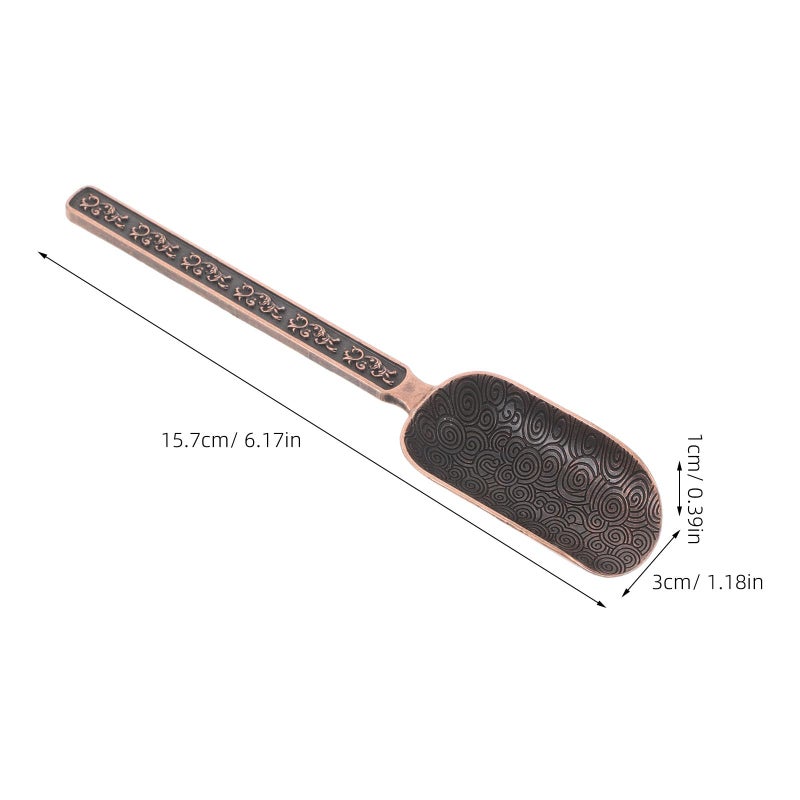 Bronze Alloy Loose Leaf Tea Scoop Set 2 Pieces Metal Measuring Spoons For Home Kung Fu Ceremony - Image 3