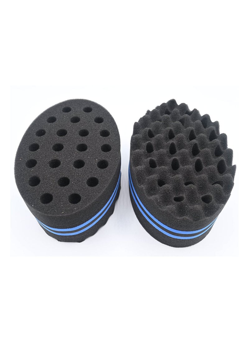 globalstar Globalstar Double Sided Barber Hair Brush Sponge For Afro Curl HS405-01  - Image 3