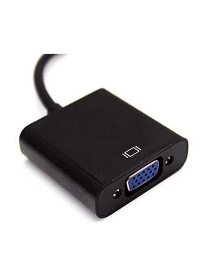 كابل محول صوت وفيديو من HDMI ذكر إلى VGA أنثى لجهاز الكمبيوتر أسود - Image 5
