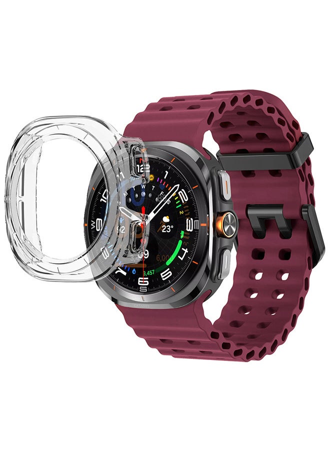 CATANES (for Samsung Galaxy Watch 7 Ultra 47mm) 2 Packs Silicone Band and Case, Soft Ocean Silicone Sport Strap Replacement Accessory  - Image 2