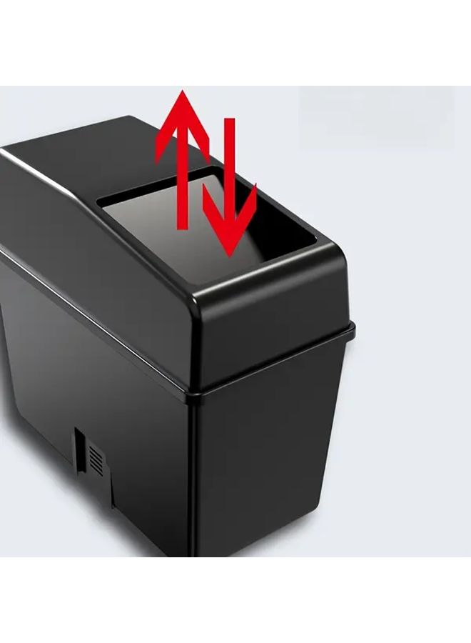 Black Car Trash Can With Lid Press Type Umbrella Holder Rear Seat Storage - Image 5