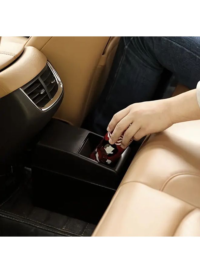Black Car Trash Can With Lid Press Type Umbrella Holder Rear Seat Storage - Image 1