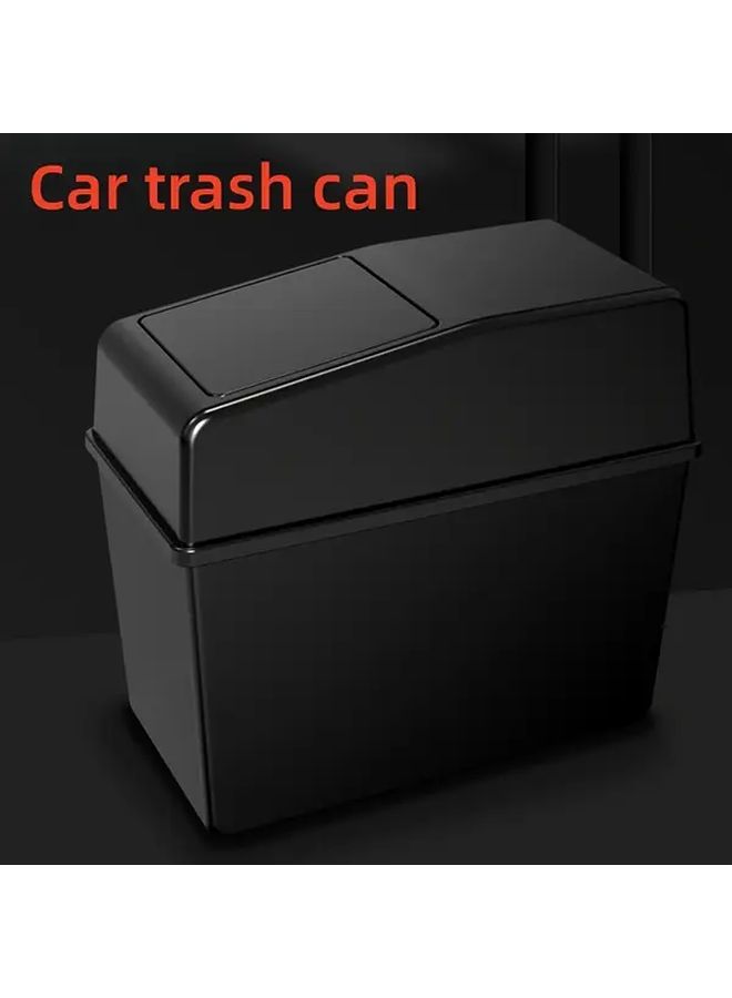 Black Car Trash Can With Lid Press Type Umbrella Holder Rear Seat Storage - Image 3