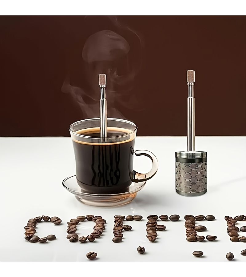 Stainless Steel Manual Coffee Filter Compact Space Saving Design Durable French Press - Image 4