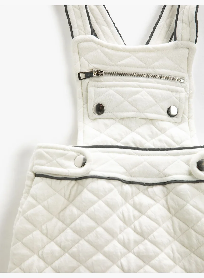 KOTON Quilted Pinafore Dress