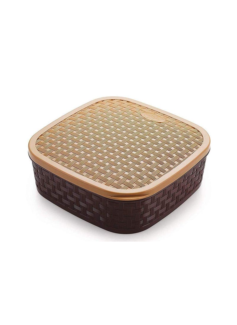 Krupasadhya Krupasadhya 7 compartment spice storage boxSquare Plastic Masala Spice Box with SpoonMasala Dani For KitchenRound BoxCurry Powder Container SetSpice Organizerspack of 1  - Image 5