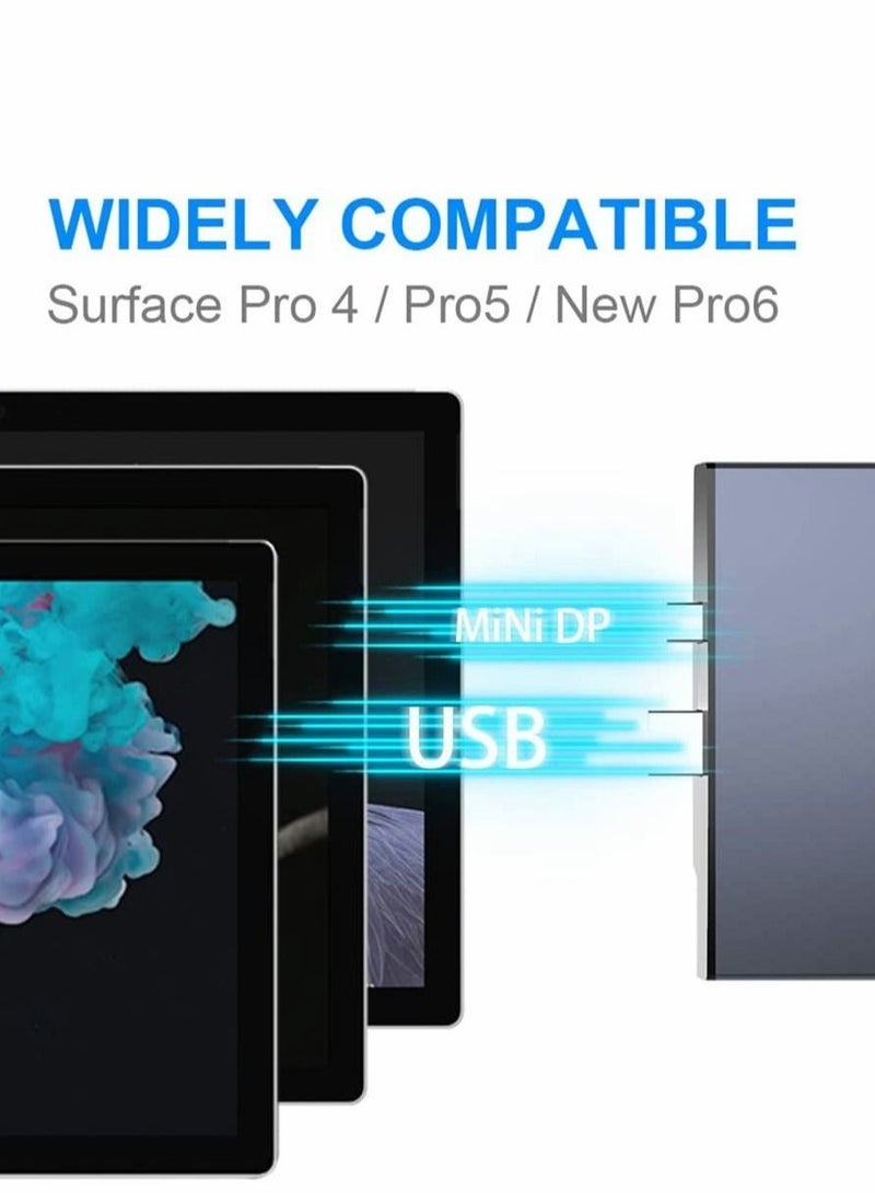 Captaintech Hub for Surface Pro 6/Pro 5/Pro 4 Docking Station USB 3.0x3 Adapter SD TF/Micro Memory Card Reader 4K HDMI Port Microsoft 4/ 5/6 - Image 3