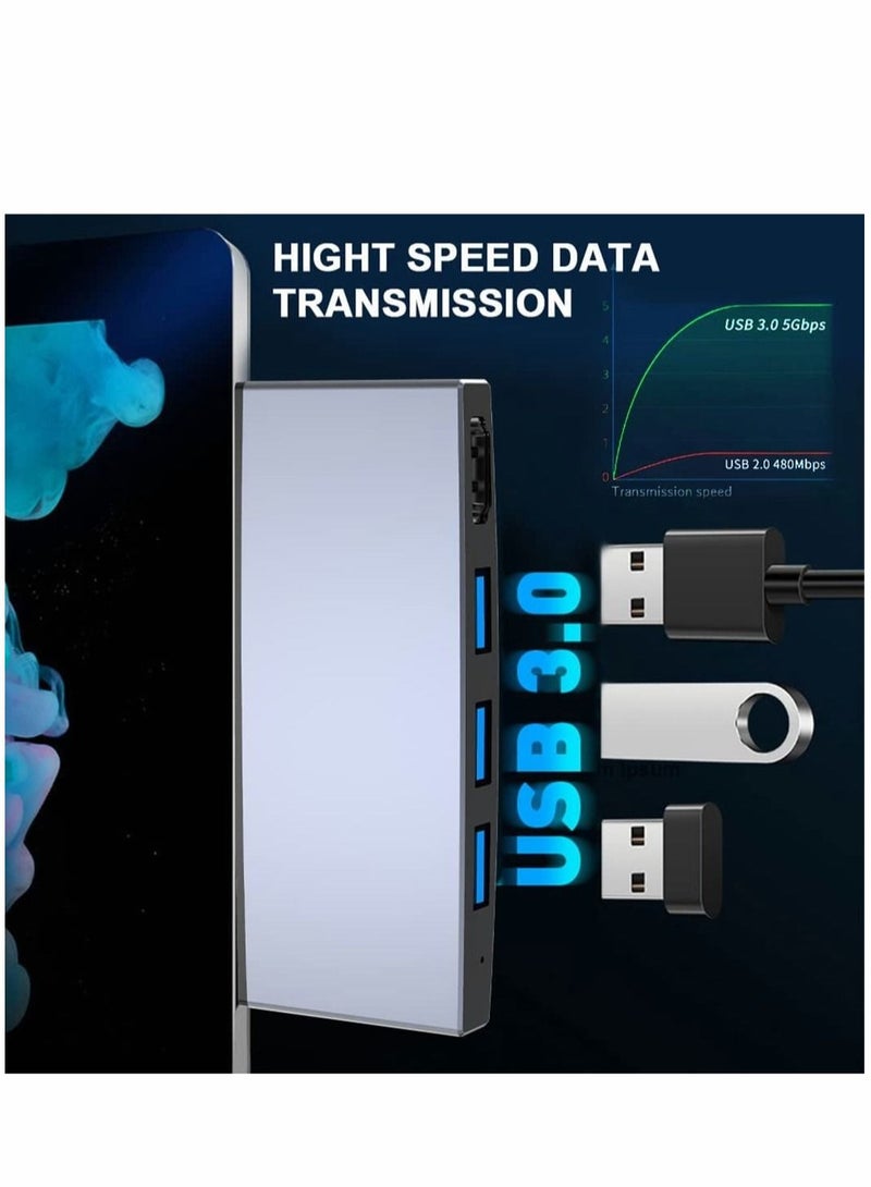 Captaintech Hub for Surface Pro 6/Pro 5/Pro 4 Docking Station USB 3.0x3 Adapter SD TF/Micro Memory Card Reader 4K HDMI Port Microsoft 4/ 5/6 - Image 2