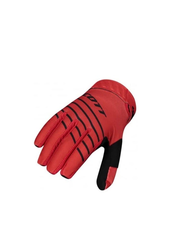 Scott 450 Angled Motocross Gloves 278611-1042007 Black/Red-Medium - Image 1
