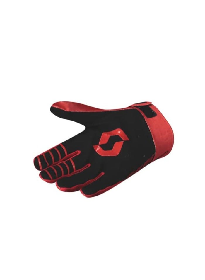 Scott 450 Angled Motocross Gloves 278611-1042007 Black/Red-Medium - Image 2