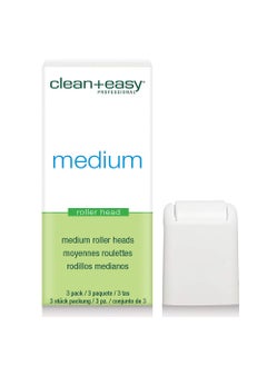 Clean + Easy Clean + Easy Medium Roller head, Bikini Roll-on Waxing System, 3-Pack 