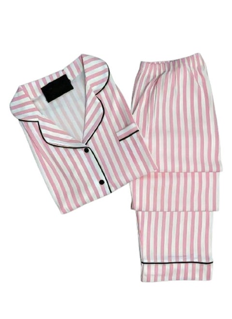 Striped Button Pajamas - Multicolor