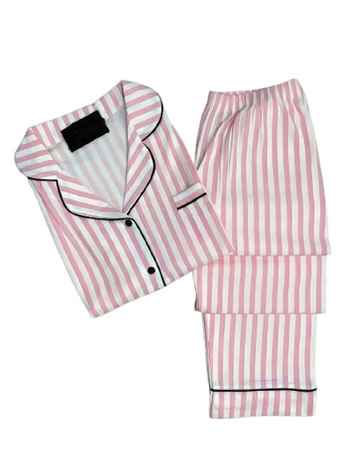 Generic - Striped Button Pajamas - Multicolor - Image 1